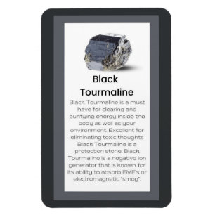 Íman Black Tourmaline Crystal Significa Jewelry Display