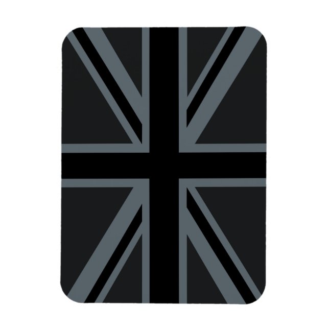 Íman Black Union Jack British Flag Decor (Vertical)
