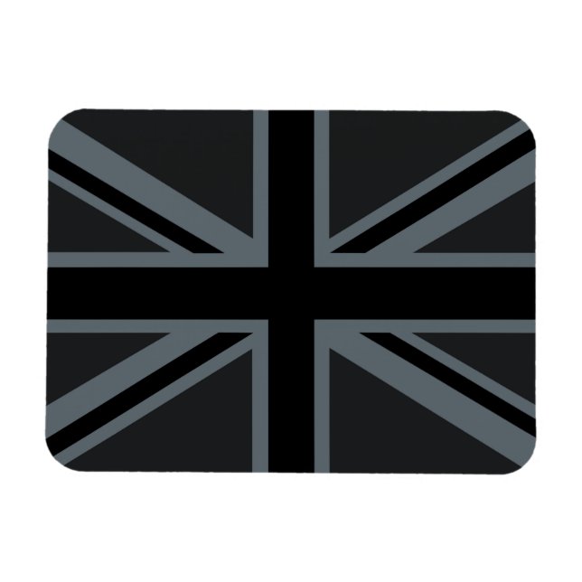 Íman Black Union Jack Flag Design (Horizontal)