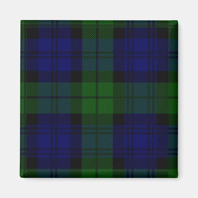 Íman Black Watch Tartan Blue Green Xadrez (Frente)