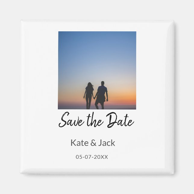 Íman BLACK WHITE salvar a data adicionar QR nome data l (Frente)