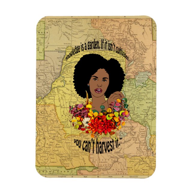 Íman Black Wombs African Proverbs cita Sabedoria (Vertical)