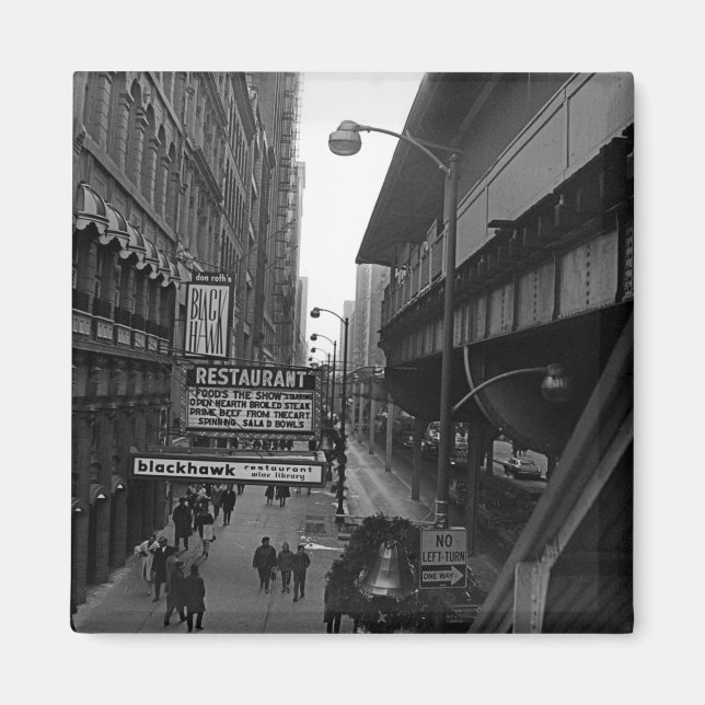 Íman Blackhawk Restaurant Street, em Chicago, 1960 (Frente)