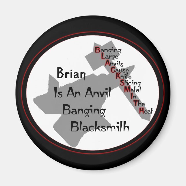 Íman Blacksmith Personalizado (Frente)