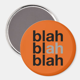 Íman Blah Blah Blah - Ímã Minimalista