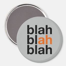 Íman Blah Blah Blah - ímã Minimalista