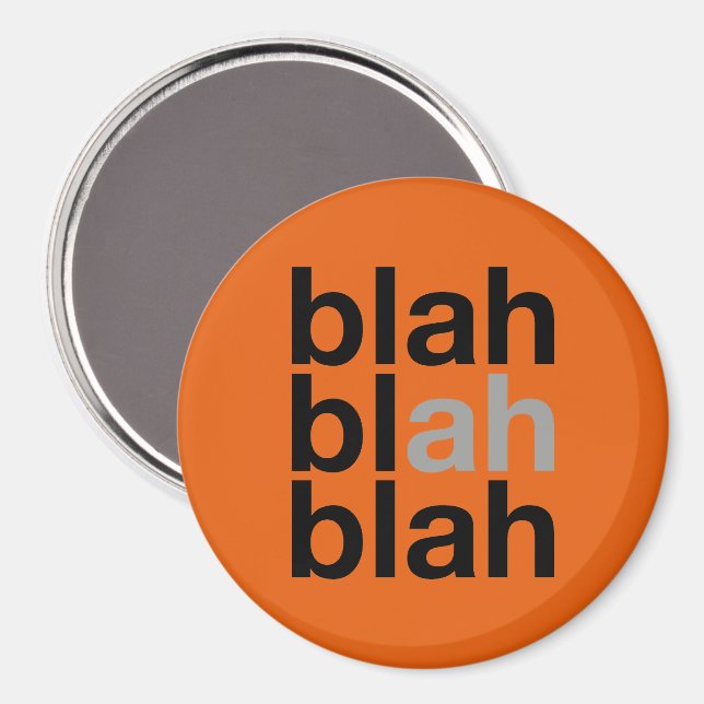 Íman Blah Blah Blah - Minimalist Magnet (Front/Back)