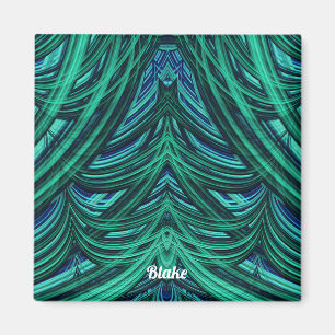 Íman BLAKE ~ 3D Fractal Design azul ~