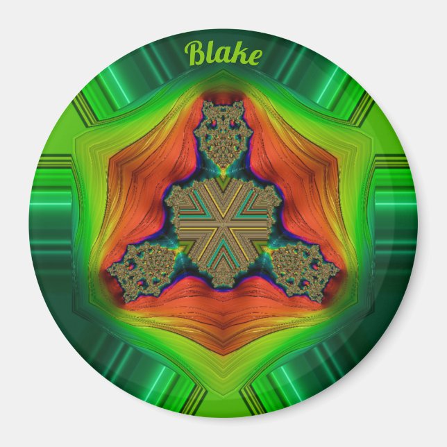 Íman BLAKE ~ Shades Puro, Verde, Vermelho e Laranja (Frente)