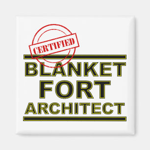 Íman Blanket Fort Architect Imã de geladeira Engraçad