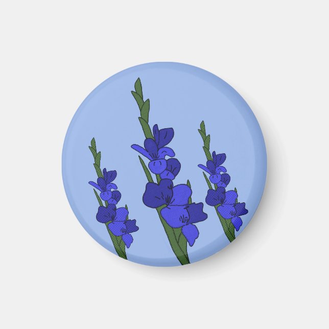 Íman Blaue Gladiole  (Frente)