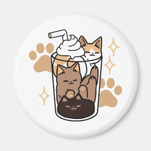 Íman Blend Puro: Arte de Gato e Café para Pet-Lovers