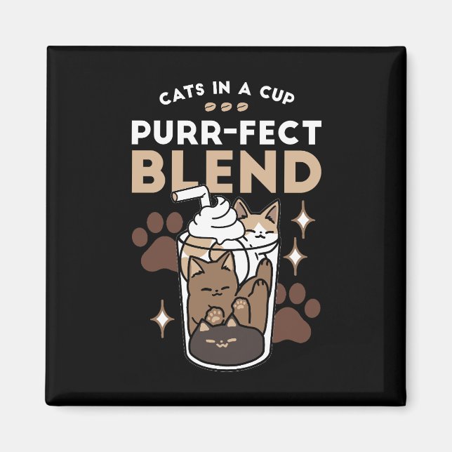 Íman Blend Puro: Design de café para Cat & Café (Frente)