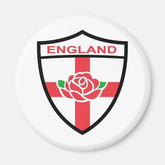 Íman Blindagem de Rosa Inglês Rugby England (Frente)
