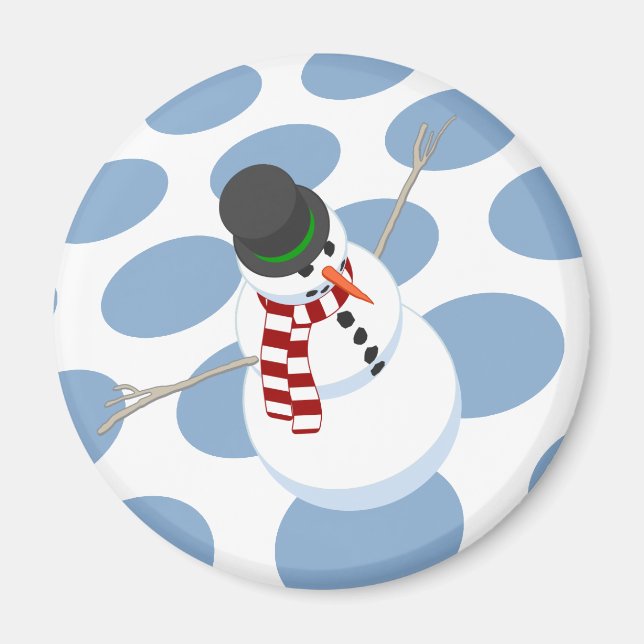 Íman Bliz, o boneco de neve apontado para o ímã branco (Frente)