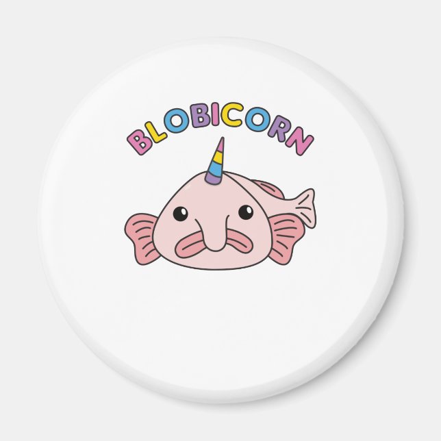 Íman Blobfish Funny Unicorn Blobicorn (Frente)