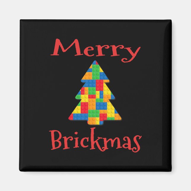 Íman Bloco de Brick Master Builder de Árvore de Natal (Frente)