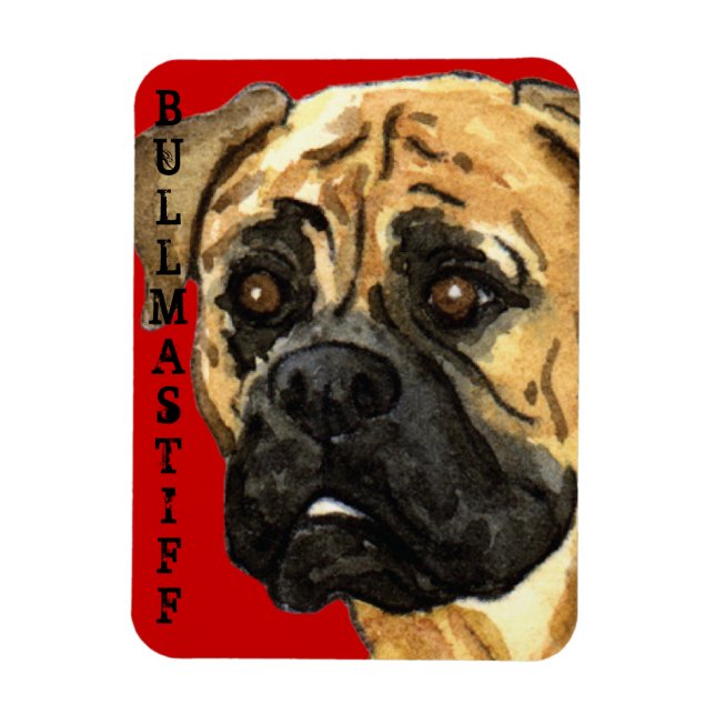 Íman Bloco de Cor do Bullmastiff (Vertical)