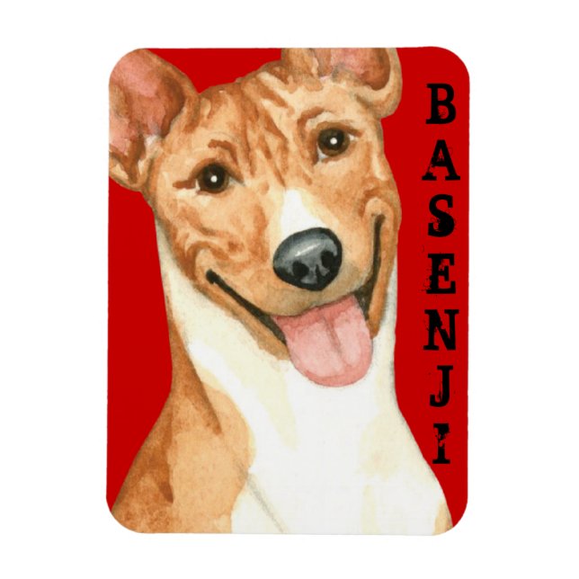 Íman Bloco de Cores Basenji (Vertical)