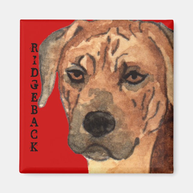 Íman Bloco de Cores Ridgeback da Rodésia (Frente)