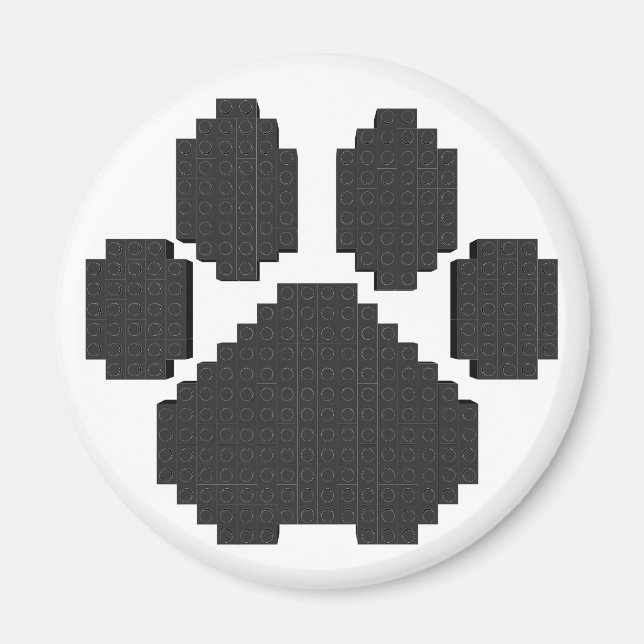 Íman Blocos de Construção de Impressão Negra (Frente)