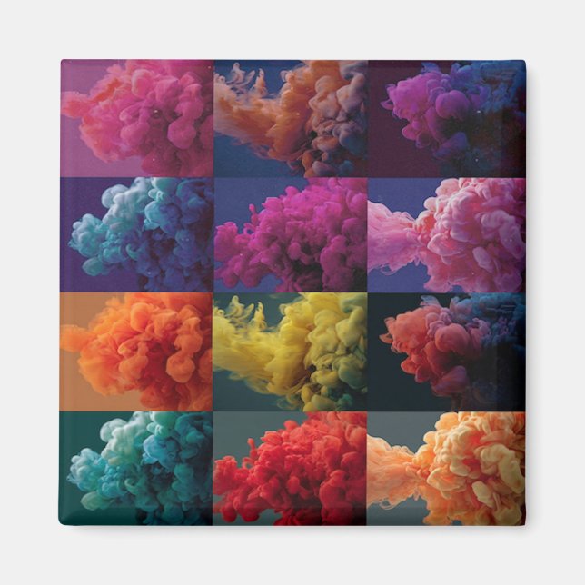 Íman blocos de cores fortes (Frente)