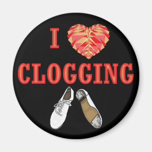 Íman Blogueiro I Love Heart Dancing Clogger