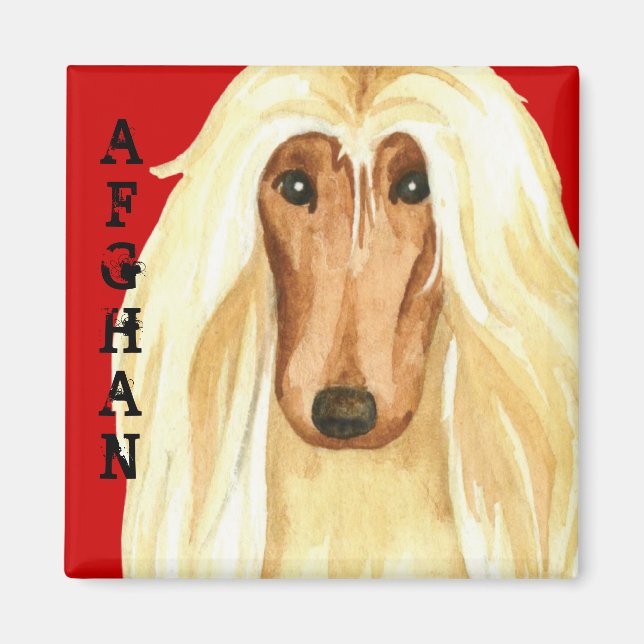 Íman Bloqueio de Cores de Hound Afegão (Frente)