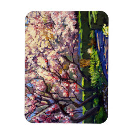 Íman Blossomas de púrpura e vermelhos brancos vivos