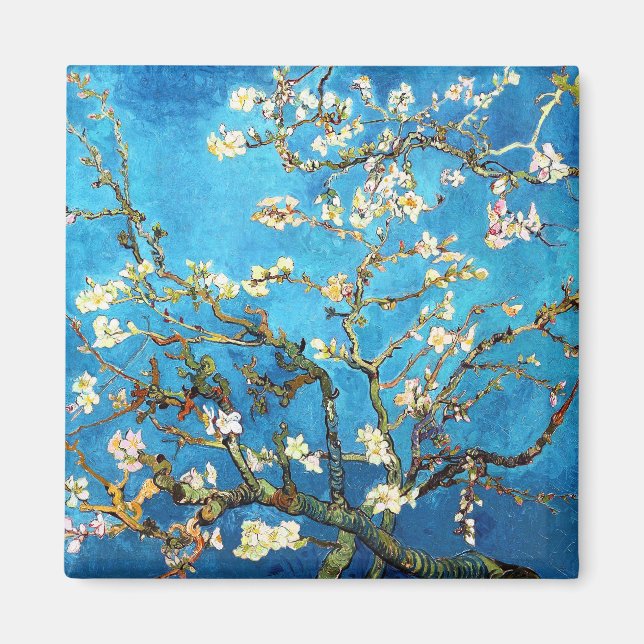 Íman Blossoming Almond Tree Van Gogh Fine Art (Frente)