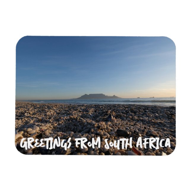 Íman Blouberg Beach Mesa Mountain Ocean View Personaliz (Horizontal)
