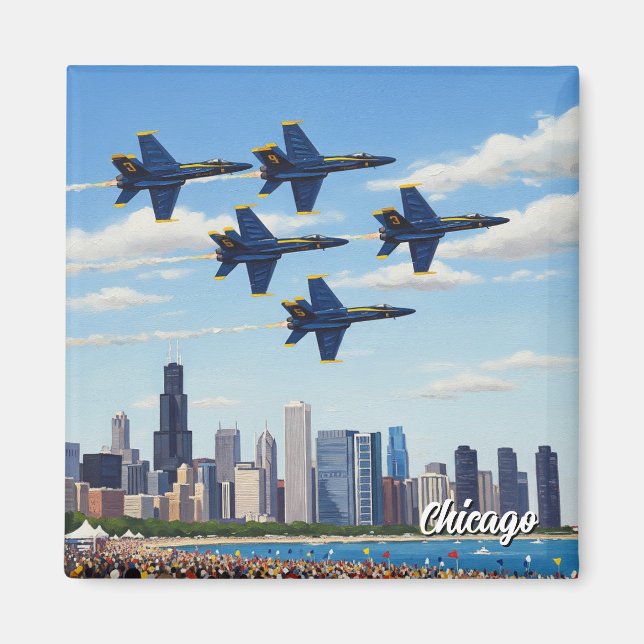 Íman Blue Angels no Programa Ar e Água de Chicago (Frente)