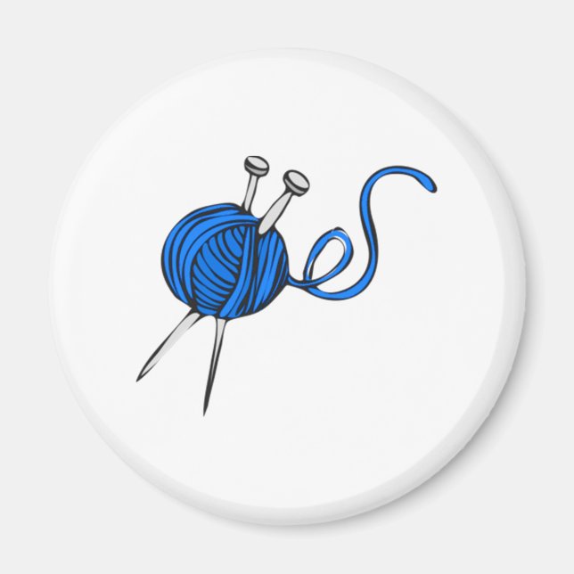 Íman Blue Ball of Yarn (Frente)