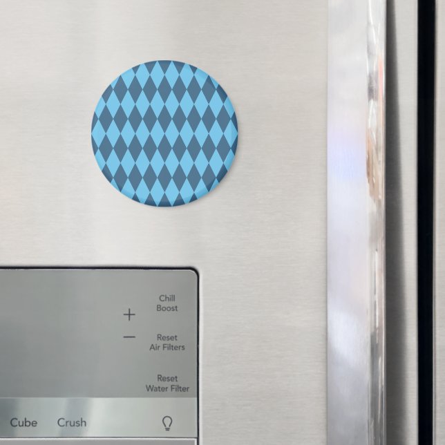 Íman Blue Bavaria Rhombus Flag Pattern (In Situ (Fridge))