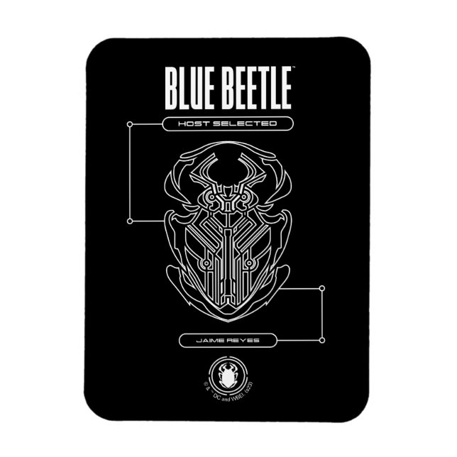 Íman Blue Beetle Scarab Tech Graphic (Vertical)