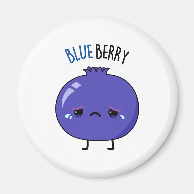 Íman Blue Berry Funny Blueberry Pun (Frente)