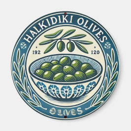 Íman Blue Bowl Greek Olive Picture Design