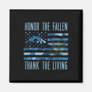 Íman Blue Camo Usa Bandeira Honra O Obrigado Falhado Qu