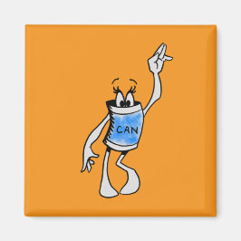 Íman Blue Can Creature Square Magnet