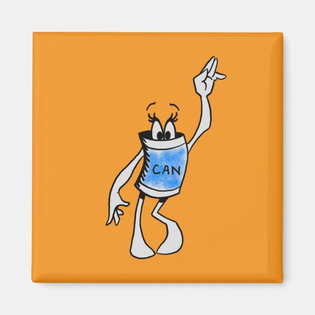 Íman Blue Can Creature Square Magnet (Frente)