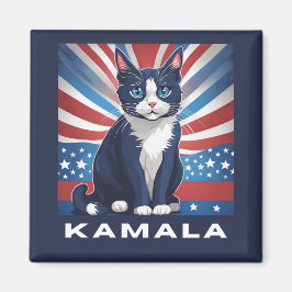 Íman Blue Cat para Kamala 2024 Democrata Eleitoral dos 