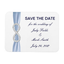 Íman Blue Diamond Infinity Weding The Date Magnet
