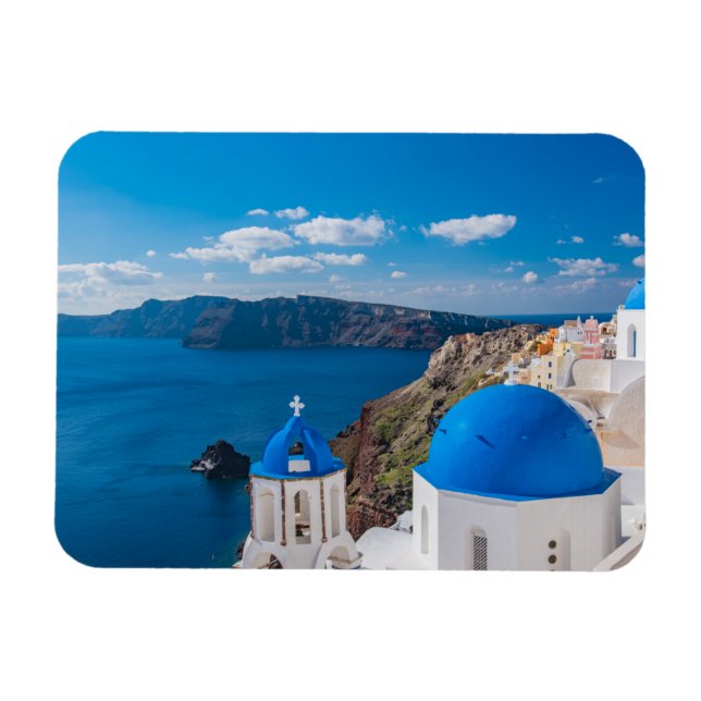 Íman Blue Domes of Santorini (Horizontal)