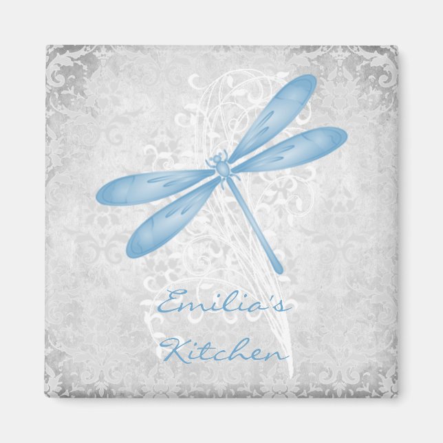 Íman Blue Dragonfly - Magnet Personalizado (Frente)