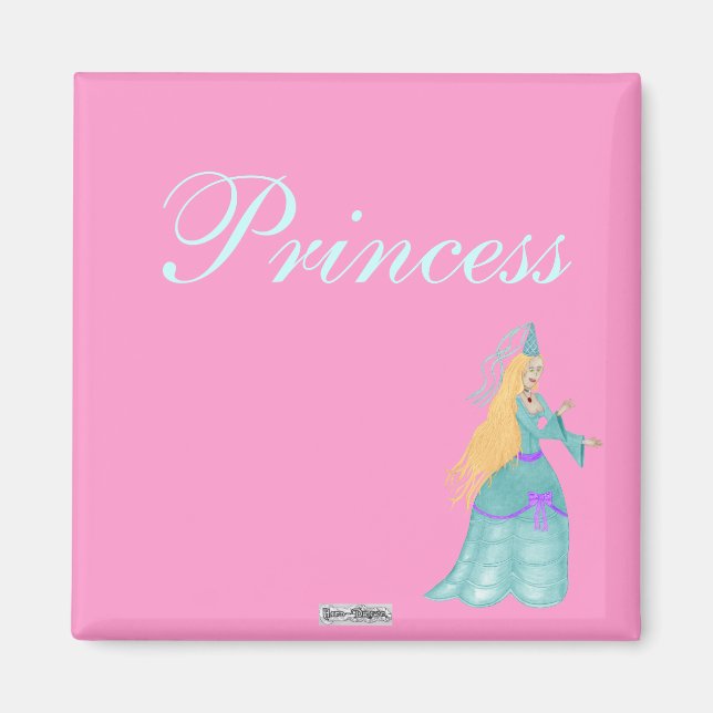 Íman Blue Fairytale Princess Magnet (Frente)