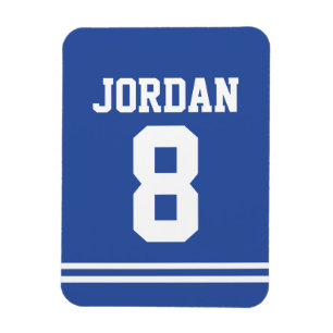Íman Blue Football Jersey com número