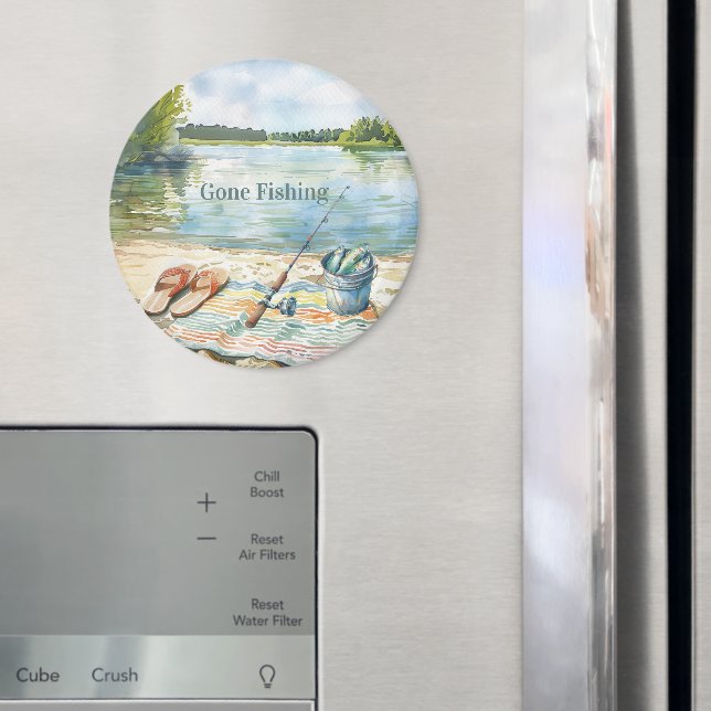 Íman Blue Gone Fishing Bucket Lake (In Situ (Fridge))