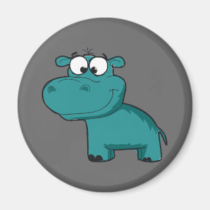 Íman Blue Happy Hippo