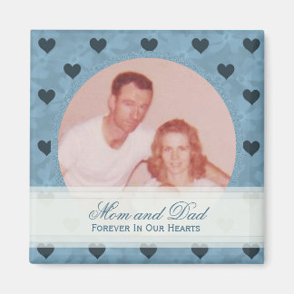 Íman Blue Heart Framed: Memorial: Imagem Magnet