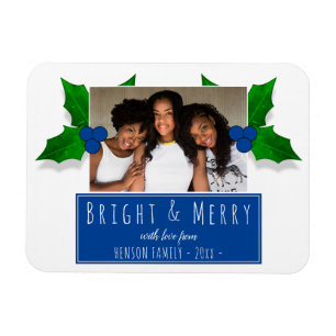 Íman Blue Holly Berry Plant deixa fotos no Natal